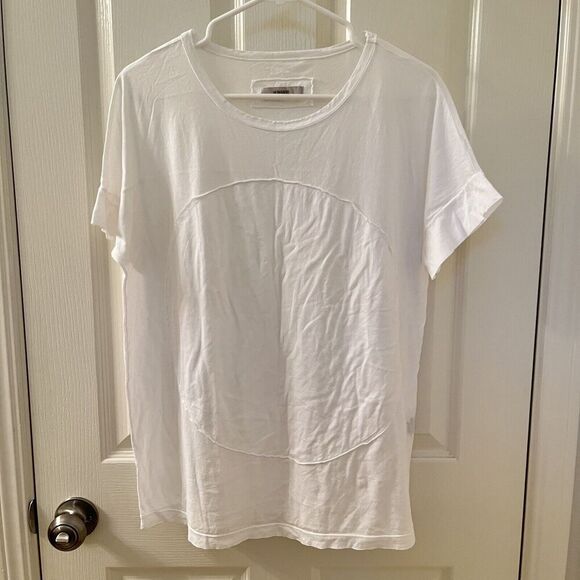 Humanoid White Circle Short Sleeve T-Shirt Cotton Women's Size Small - Picture 1 of 13